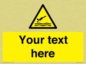 Custom Warning diving area